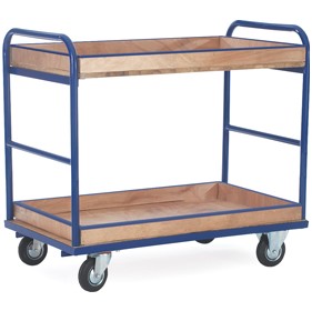 Lipped 2 Shelf Industrial Trolley