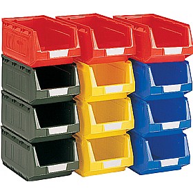 Bott Perfo Louvred Panel Plastic Bin Kits - 12 Bins
