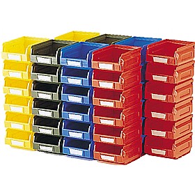 Bott Perfo Louvred Panel Plastic Bin Kits - 48 Bins