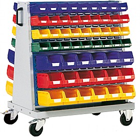 Bott Perfo Louvred Panel Trolleys - 1200H With 108 Bins