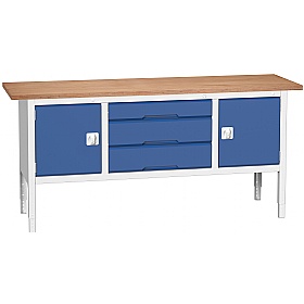 Bott Verso Storage Benches - 2000mm With 3 Drawers & 2 Cupboards