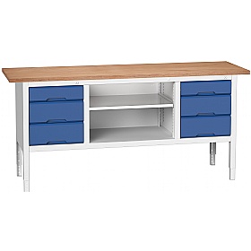 Bott Verso Storage Benches - 2000mm With 6 Drawers