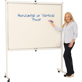 Ultralon Mobile Non-Magnetic Pivoted Whiteboard
