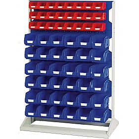 Bott Perfo Louvre Panel Static Rack 1450mm High With Bins