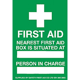 First Aid Box Location Sign