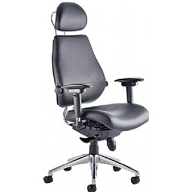 Vital 24Hr Ergonomic Plus Enviro Leather Chair With Headrest