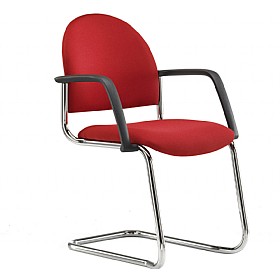 Pledge Arena Rounded Back Stackable Cantilever Conference Chair