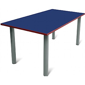 Scholar Light Grey Frame Heavy Duty Rectangular Cylinder Legged Tables