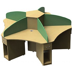 5 Person Cluster Workstations