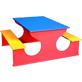 Rainbow Rectangular Bench Table