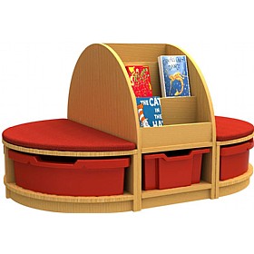 Curve Book & Seat Storage Island