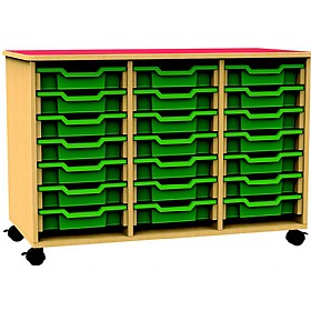 Funky Triple Bay Mobile Shallow Tray Unit