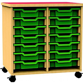Funky Double Bay Mobile Shallow Tray Unit