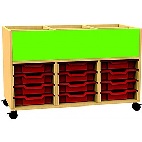 Funky Triple Bay Tray Storage With Book Browser