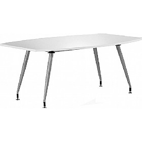 White Lumina High Gloss Boardroom Table