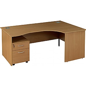 Solar Panel End Ergonomic Desks With Mobile Pedestal
