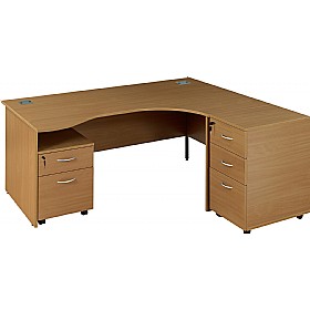 Solar Panel End Ergonomic Desks With Desk High and Mobile Pedestals