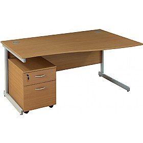 Solar Cantilever Wave Desks With Mobile Pedestal