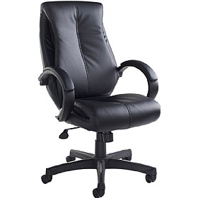 Breton Leather Faced Managers Chair