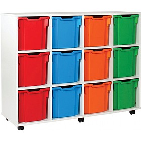12 Tray Jumbo White Range Storage Unit
