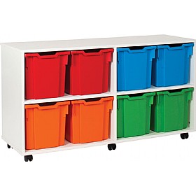 8 Tray Jumbo White Range Storage Unit