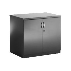 Black Lumina High Gloss Double Door Cupboard