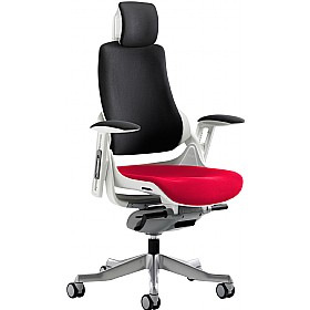 Jett Colours Two Tone Seat Task Chair With Headrest