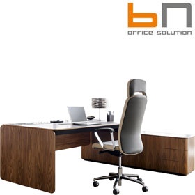 BN eRange Rectangular Managerial Desks With 1600mm Right Side Board