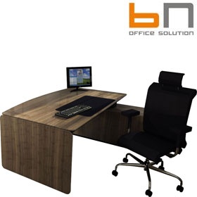 BN eRange Rectangular Managerial Desks With 2000mm Right Side Board