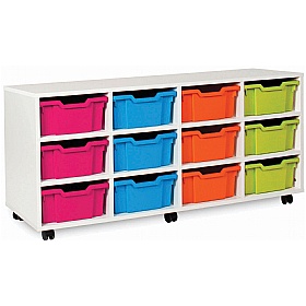 12 Deep Tray White Range Vertical Storage Unit