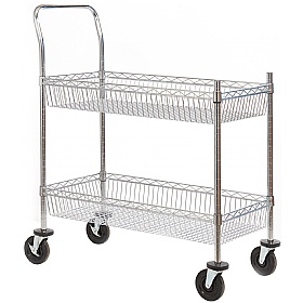 Chrome Plated Wire Tray Trolley
