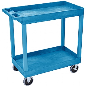 Heavy Duty Multi Purpose 2 Shelf Plastic Trolleys
