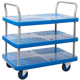 Proplaz Blue 3 Shelf Trolley