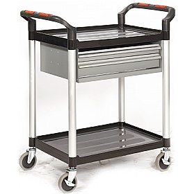 Proplaz 2 Shelf Trolley With Drawers