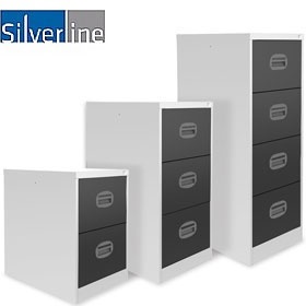 Silverline Two Tone Kontrax Filing Cabinets