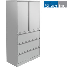 Silverline Combi:Store Cupboard & Drawer Combination Units