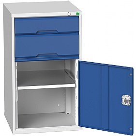 Bott Verso Drawer Cabinets - 525mm Wide x 900mm High - 2 Drawers With Cupboard
