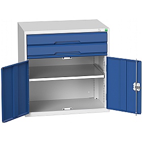 Bott Verso Drawer Cabinets - 800mm Wide x 800mm High - 2 Drawers & Cupboard