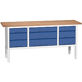 Bott Verso Storage Benches - 2000mm With 9 Drawers