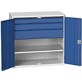 Bott Verso Kitted Cupboard 1050W 1 Shelf and 3 Drawers