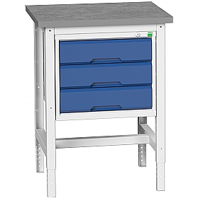 Bott Verso Benches - Height Adjustable Workstand With 3 Drawers