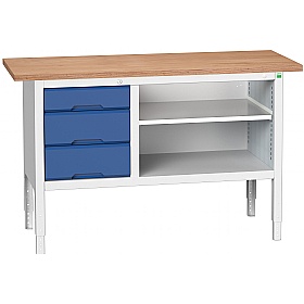 Bott Verso Storage Benches - 1500mm With 3 Drawers