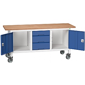 Bott Verso Mobile Storage Benches - 1750mm With 2 Cupboards & 3 Drawers