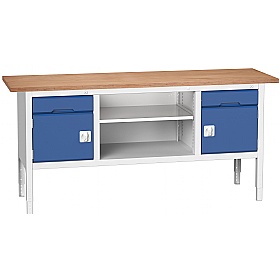 Bott Verso Storage Benches - 2000mm With 2 Cupboards & 2 Drawers