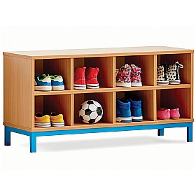 Cloakroom Storage Bench With 8 Open Compartments