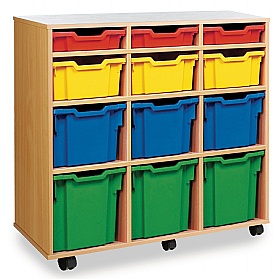 12 Tray Variety Vertical Mobile Storage