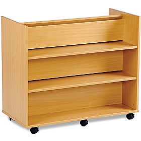 Library Unit With 3 Angled & 3 Horizontal Shelves