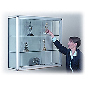 wall mounted glass display cabinet with sliding door cheap wall