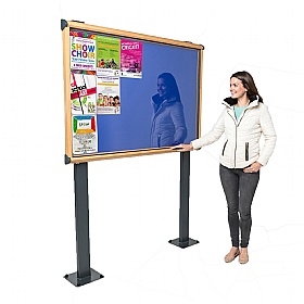 Shield Wood Effect Exterior Showcases With Surface Mounted Posts