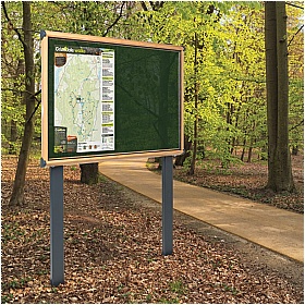 Shield Wood Effect Exterior Showcases With Sunken Posts